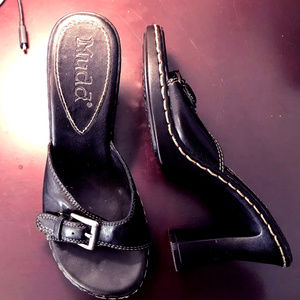 Mudd Heels, Sandals, Black 7M